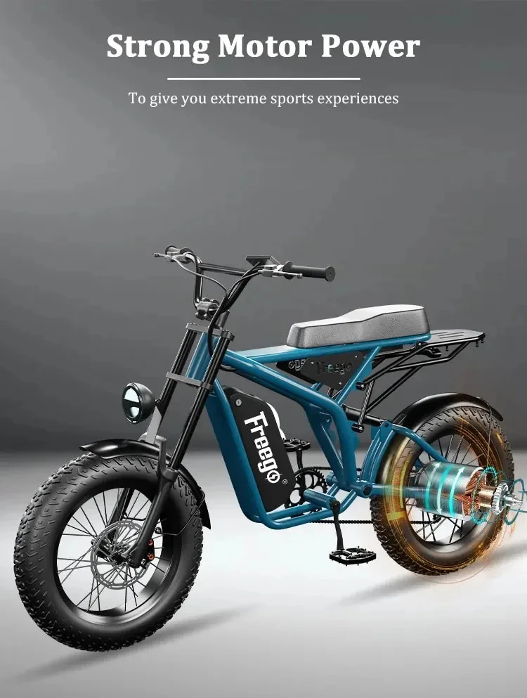 Brand New Fat Tire Electric Bike 48V 22.5AH 1400W High Power Fat Tire Electric Bicycle Full Suspension Mountain Electric Bike