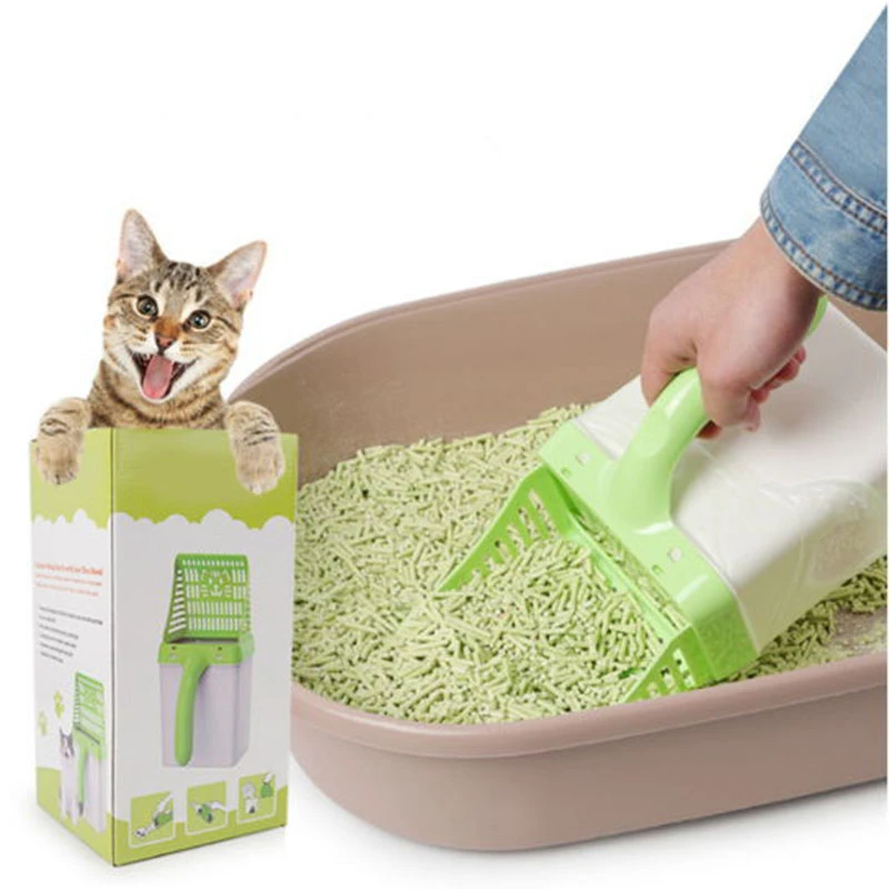 Cat Litter Scooper Large Capacity with Built in Bag Cat Shovel Pet