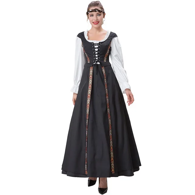 Vestido Largo Gótico Medieval Para Mujer - Perfecto Para Halloween, Carnaval Y Fiestas Temáticas