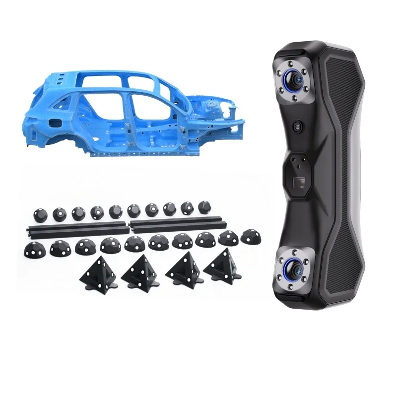 Scanner 3D Revopoint MetroY Pro - Précision 0,01 Mm - 5 Modes Scan (laser Bleu, Lumière Structurée) - Portable, Sans Fil Wi-Fi 6 - Pour Impression 3D, Rétro-ingénierie