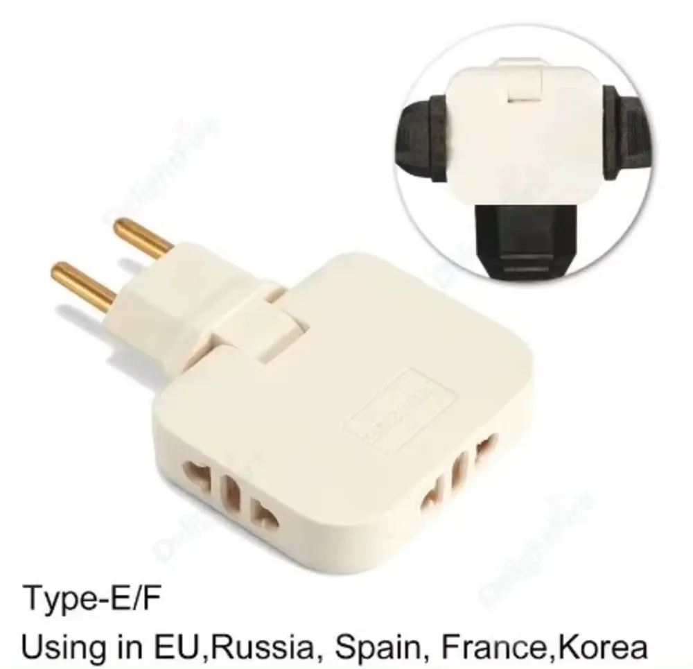 Adapter 20A Foldable Socket 20A 3 Inputs 110/220V 10A Practical and Versatile Brazilian Standard 3 Pin Multiprise Socket - 4