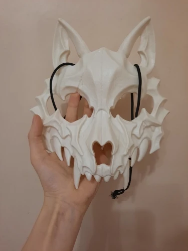 Japanischen Anime Dragon Gott Skeleton Halbe Gesicht Maske Cosplay Tier Skeleton Maske Unisex Halloween Maskerade Karneval Party Requisiten photo review