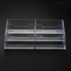 Plastic Business Card Holder 1/2/3/6 Slot Desktop Name Cards Display Stand Card Case Box for Office Desk Fits 60 Business Cards 5