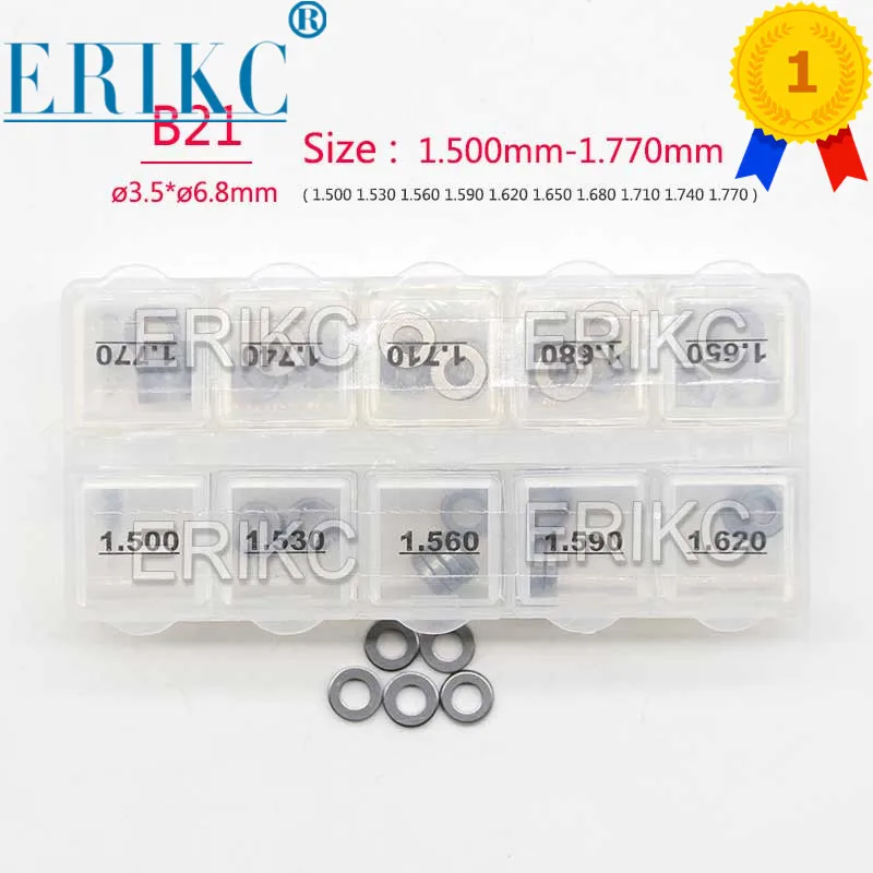 

50 шт. B21 размеры 1,20-1,47 мм 1,5-1,77 мм система регулировки инжектора двигателя с общей топливной магистралью B 21 наборы прокладок инжектора для denso