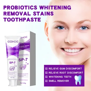 120g Sp7 Probiotic Toothpaste Teeth Whitening Gum Care Brighten Yellow Oral Care