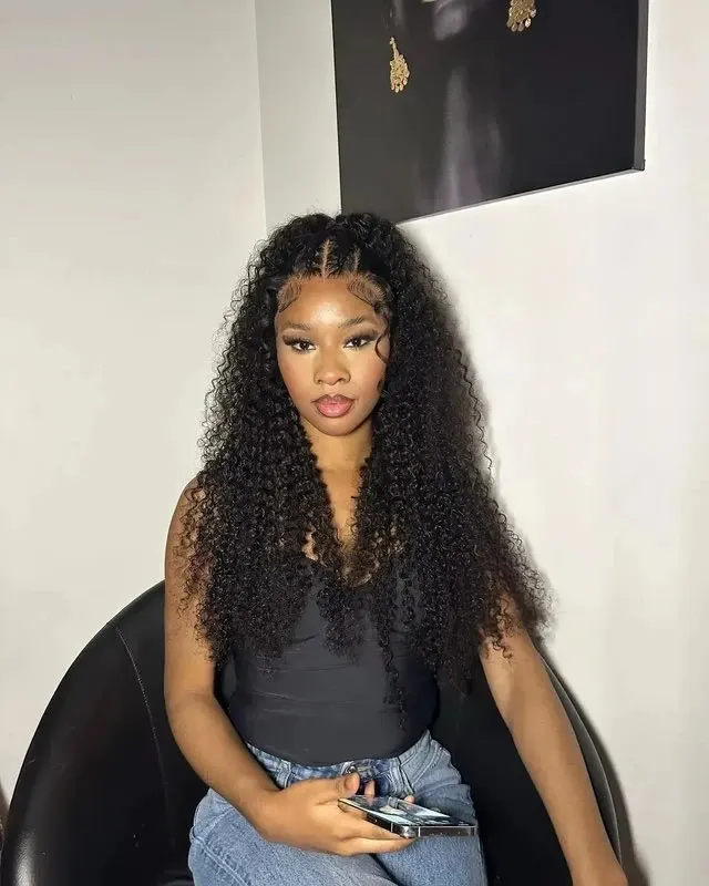 Curly 250% Density Lace Wig Pre-Everything Human Hair Free Part Wig Deep Parting Invisible Hairline