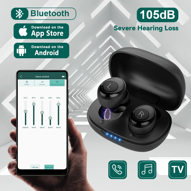 Rechargeable Hearing Aids Digital Cic Hearing Aid Bluetooth Smart Noise