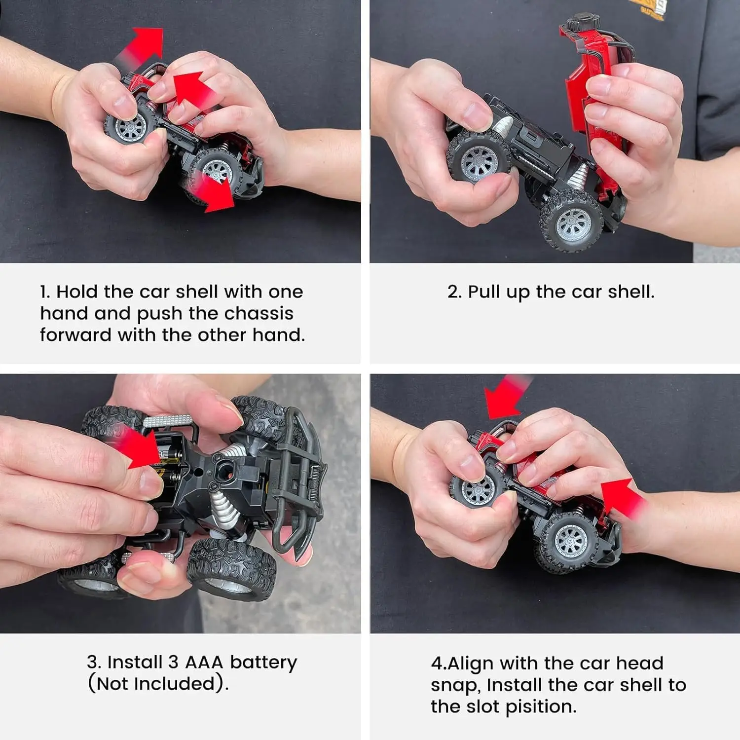 Voiture RC Tout-Terrain 4WD - Buggy Crawler Électrique pour Enfant et Adulte