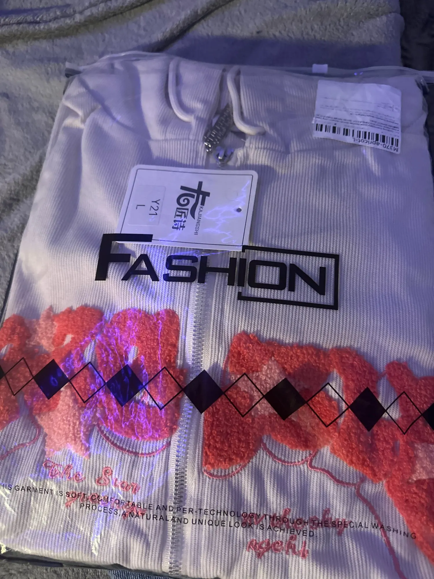 Fashion Embroidery Zip Up Hoodies Women Autumn Long Sleeve Tops Loose Hood Shirt Harajuku Y2K Clothes Female Sweatshirt Jacket photo review