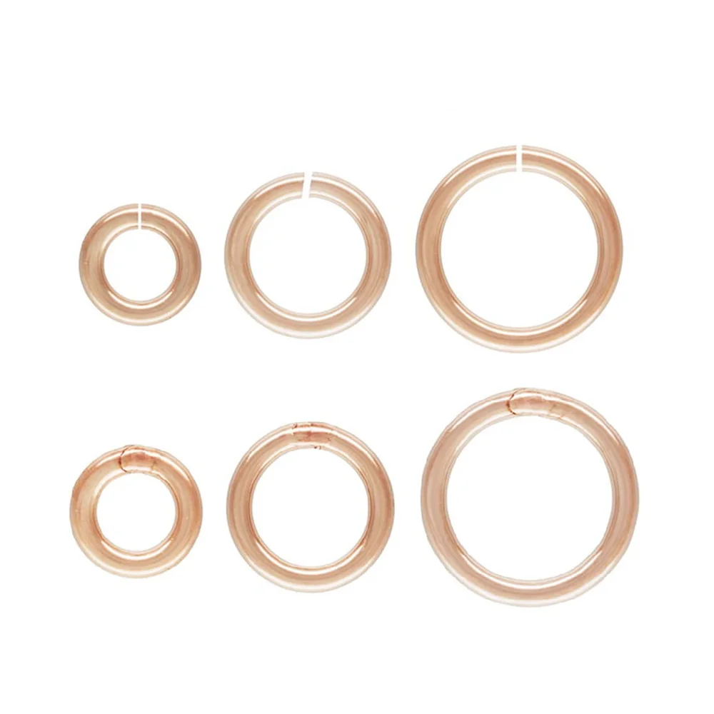 

14K Rose Gold Filled Bulk Open Or Closed Jump Rings for Jewelry Making 3mm 4mm 5mm 6mm