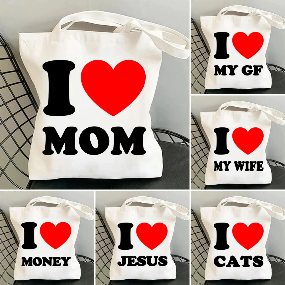 

Женская сумка-тоут с надписью «I Love Mom»