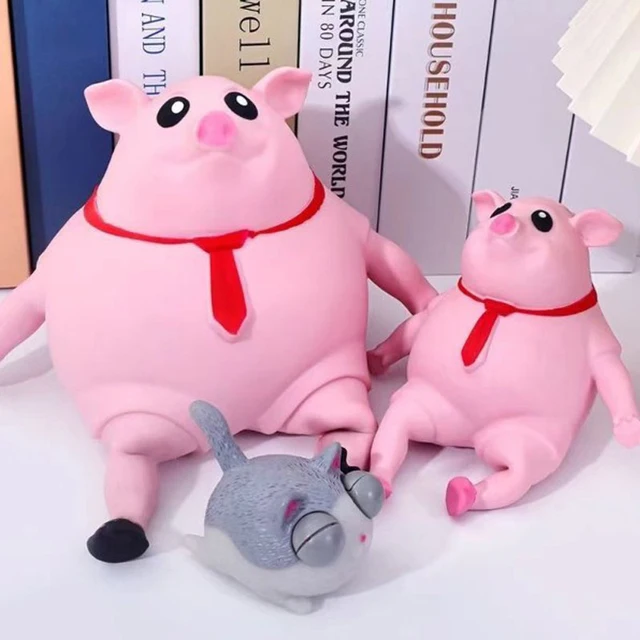 Cochons roses à presser anti-stress, jouet mentaires oriel doux, joli  overau beurre souligné, jouet d'instituts de décompression, jouet overà  presser, cadeau, 21cm - AliExpress