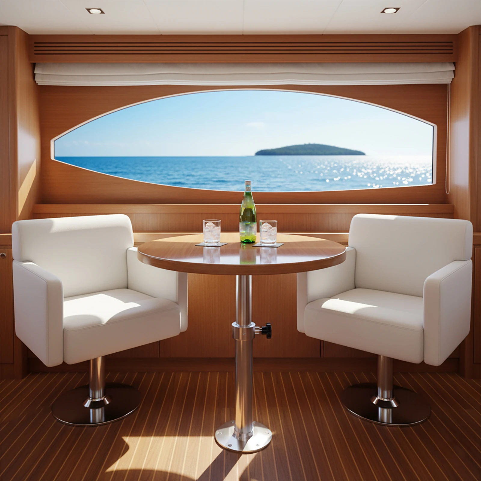 Verstellbares, abnehmbares RV-Tischbein, silberner Aluminium-Sockel, Höhe 17,5 Zoll bis 27,5 Zoll, für Marine, Wohnmobil, Yacht, Boot – Detail 4