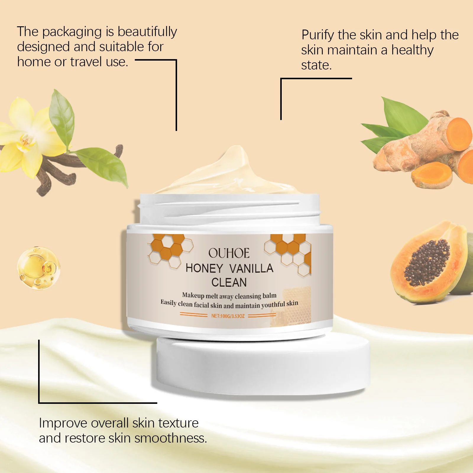OUHOE Exfoliating Facial Cleanser Deep Cleaning Blackhead Remover Acne Moisturizing Brightening Peeling Gel Korean Face Scrub 5
