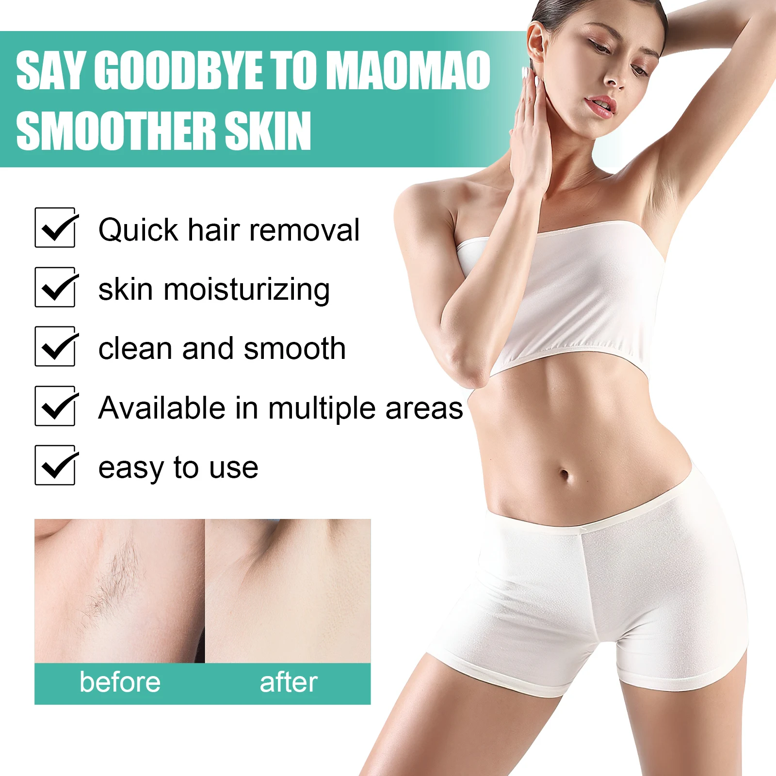 Eelhoe Waxing Paper Skin Moisturizing Whole Body Arm Underarm Thigh Hair Universal Rapid Hair Removal Mild And Non-irritating
