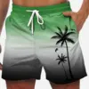 Men's Loose Beach Shorts Drawstring Quick Dry Coconut Tree Shorts For Summer Women Men 3D Print Casual Oversized Sport Shorts 3