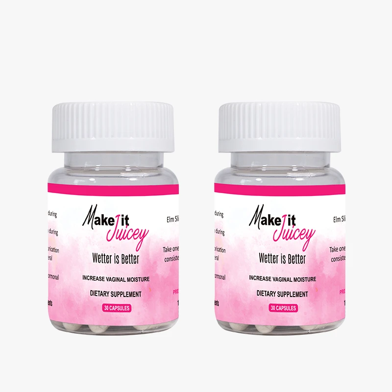 2 Bottle women slippery elm bark capsules for vaginal moisture vagina lubricate capsules and