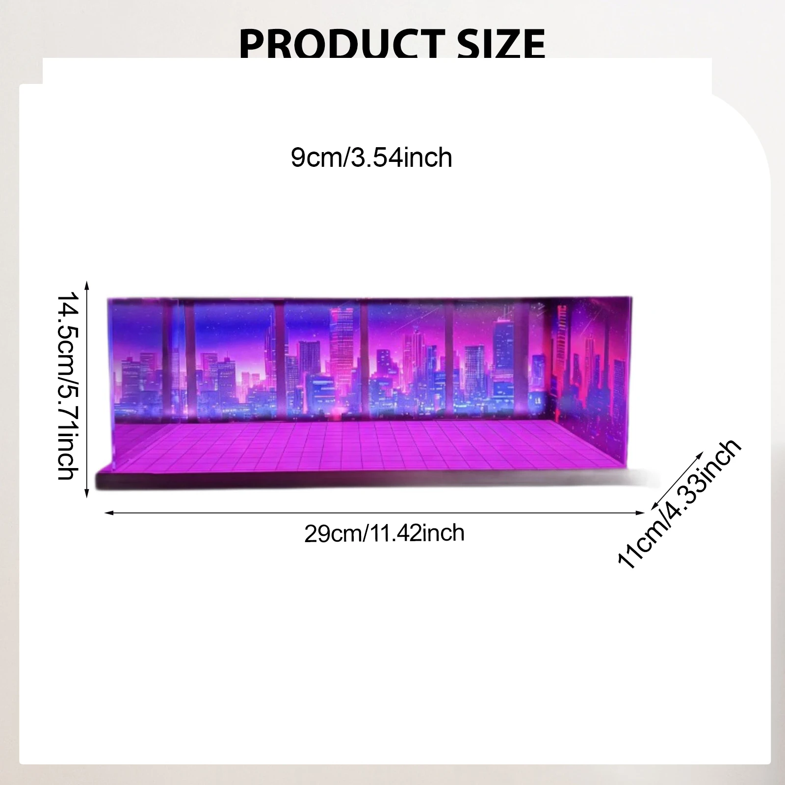1/64 Scale Model Car Display Case with LED Light Freestanding Scenery Diorama Parking Lot Display Case for Model Collectors Toy image 17