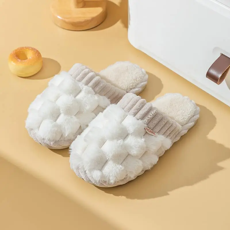 Winter Footwear Flat New Autumn Women Indoor Home Non Slip Versatile House Shoes Warm Plush Cotton Slippers TG06 6
