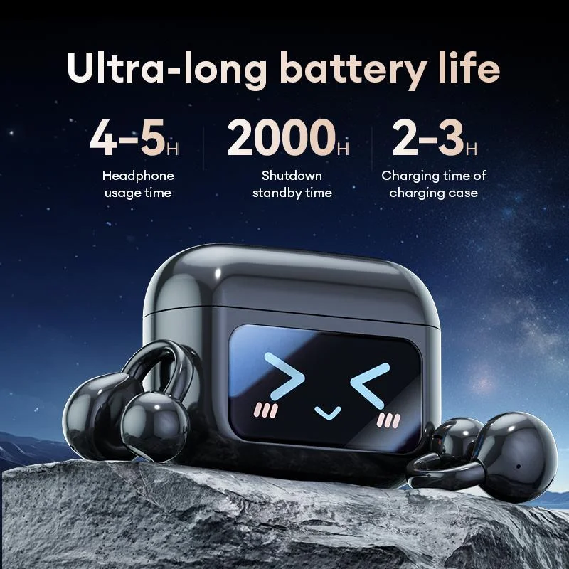Wireless Ear Clip Earphones with Touch Screen and Real Time Translation