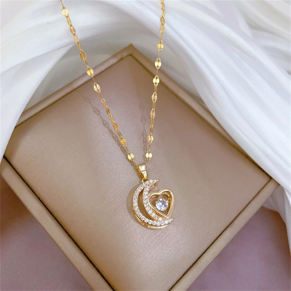 Necklace Gold Ladies Elegant, Valentine's Day Gifts Women