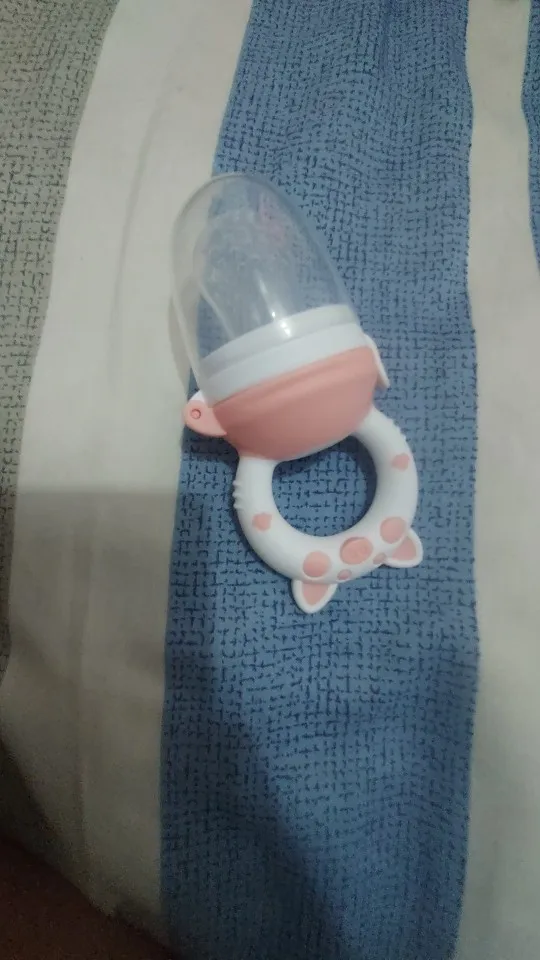 Baby Food Feeding Spoon Juice Extractor Fruit Feeder Pacifier Baby Feeding Bottle Silicone Gum Fruit Vegetable Bite Eat Feeder photo review