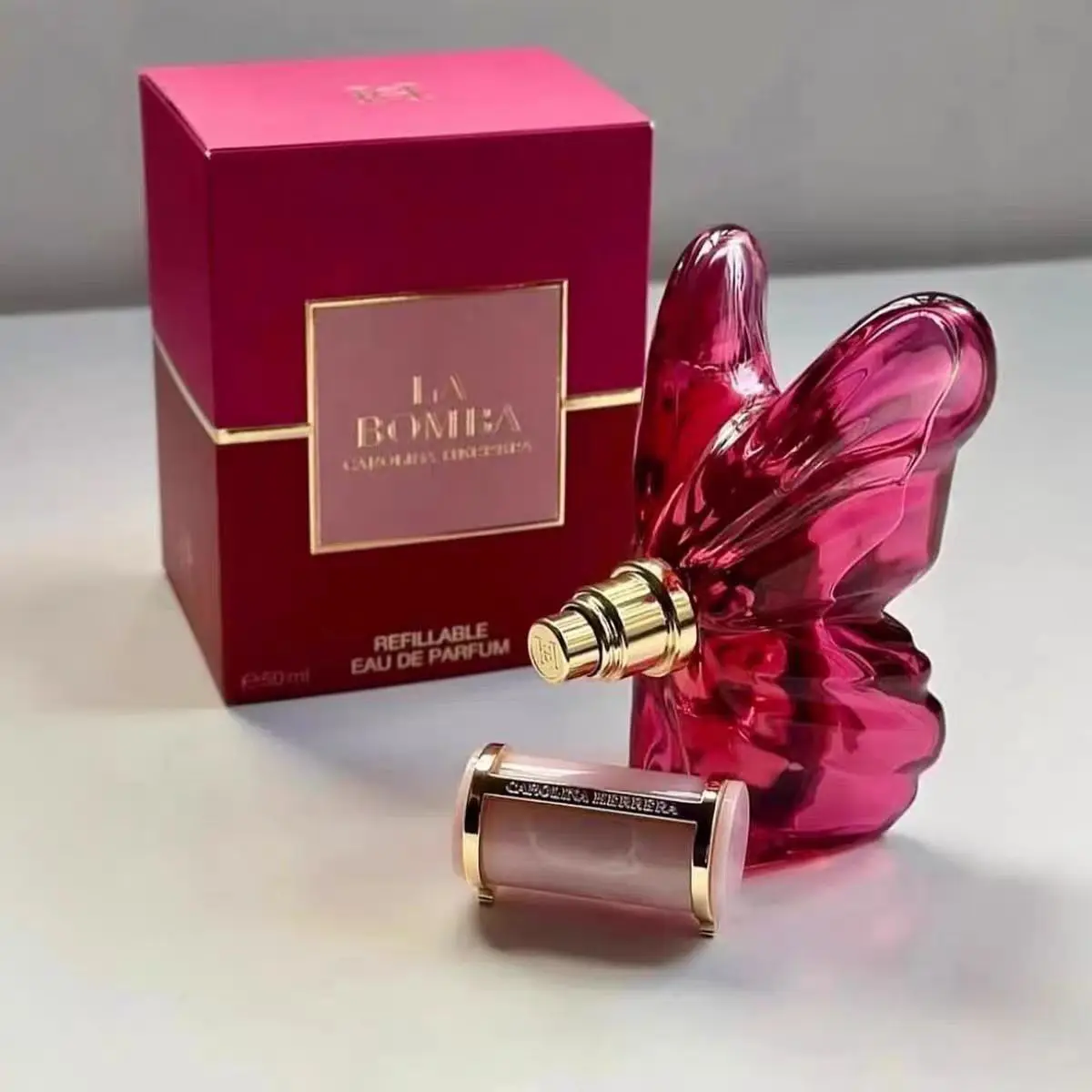 LA Bom. b.A 2.7oz female perfume, fresh flower and fruit fragrance, dragon fruit integration, unique butterfly design 1