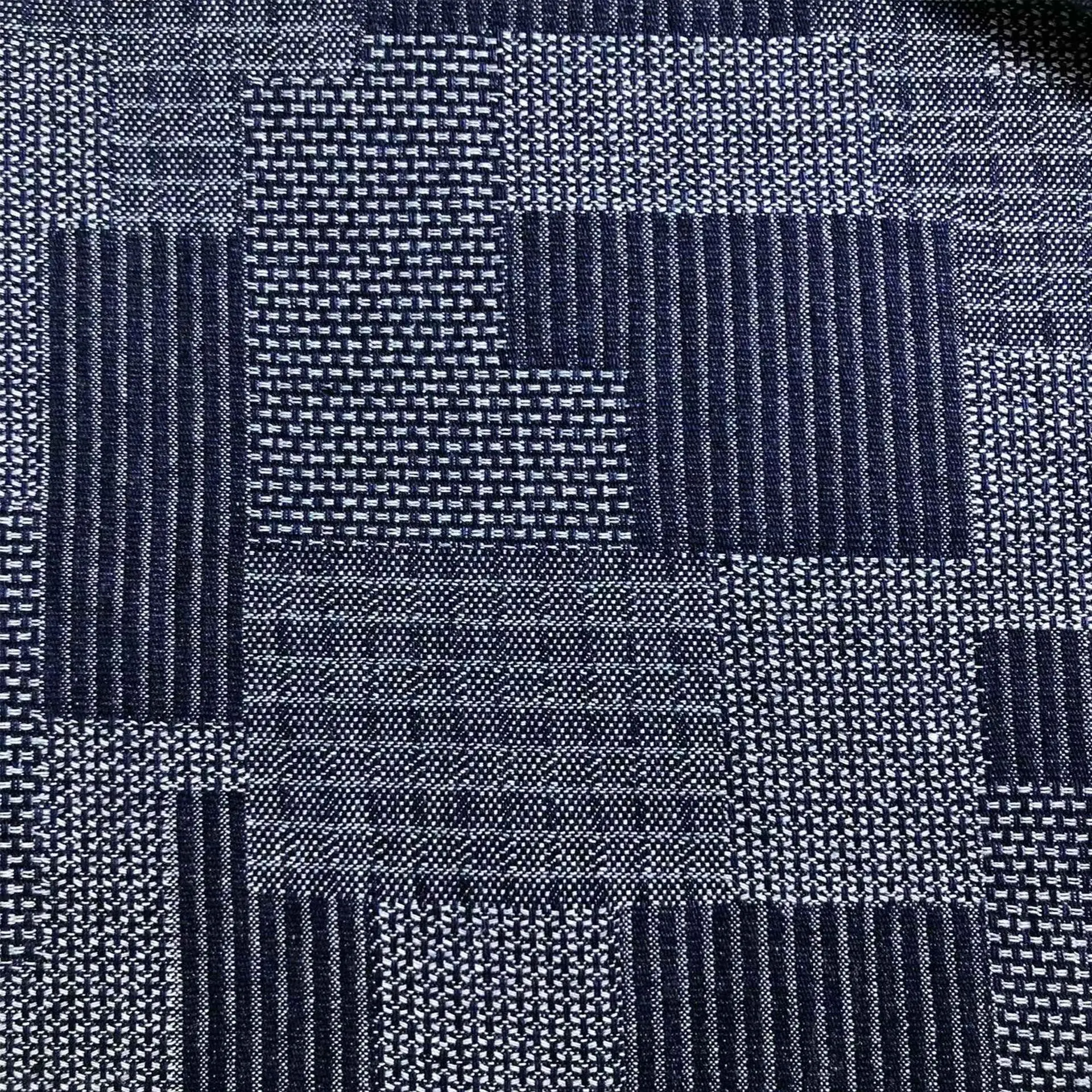 10oz Jacquard Jeans Fabric Cotton Tridimensional Figured Cloth Washed Blue Denim Shirting Textile