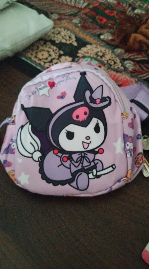 Anime Hello Kitty Sanrio bolso de pecho para niños 가Kuromi Pochacco bolsas de mensajero Cinnamoroll Pompompurin mochila para regalo de niños photo review