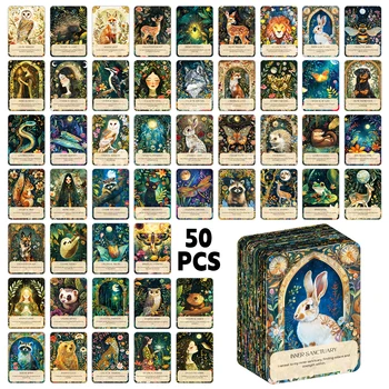 🦉 Spirit Animal Tarot & Affirmation Cards – 50-Card Inspirational Deck 1