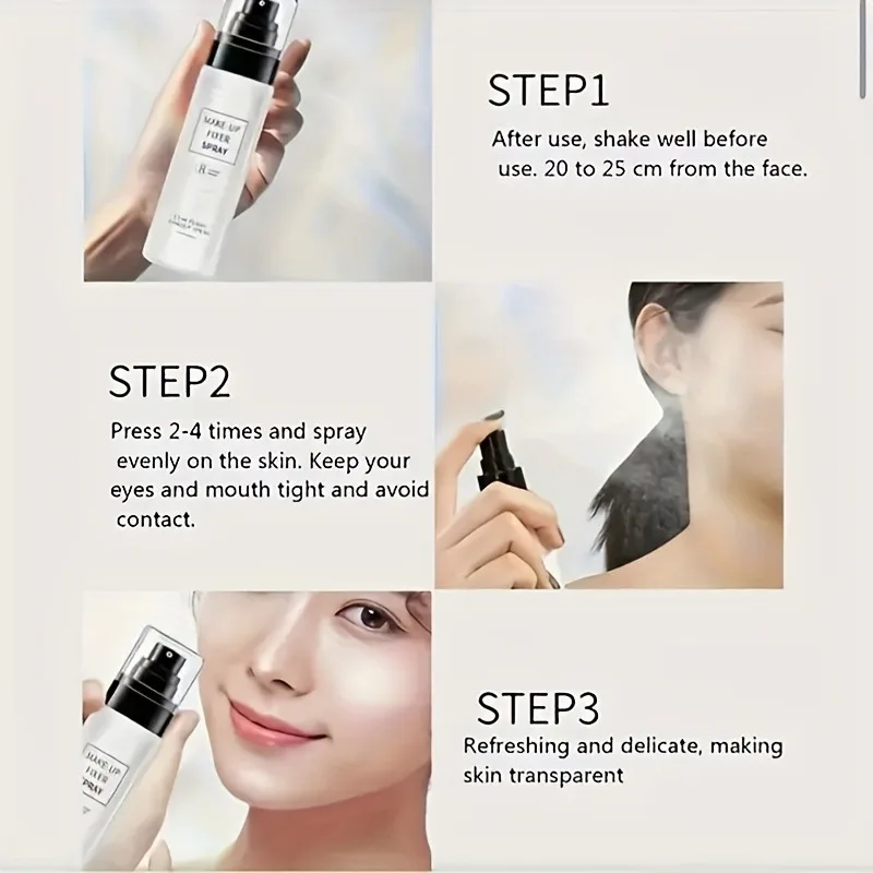 Makeup Fixer Spray Waterproof Sweatproof Long Lasting Oil Control Hydrating Makeup Fixing Setting Spray Cosmetics 6