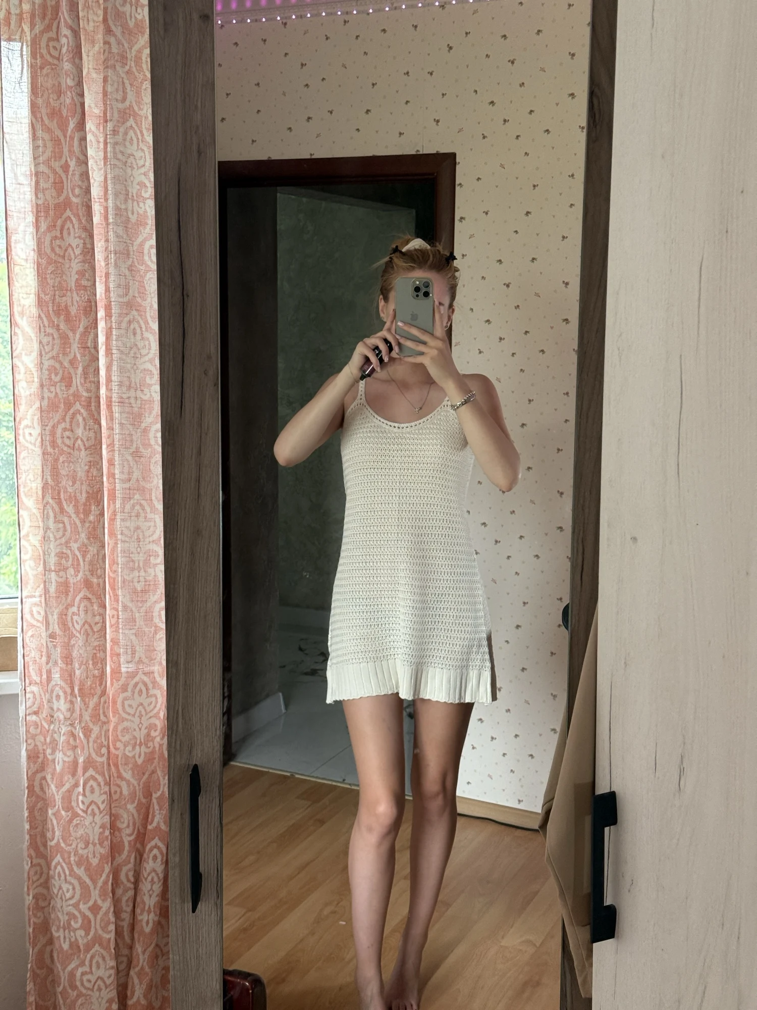 Boho Crochet Halter V-Neck Slim Ankle-Length Dress photo review