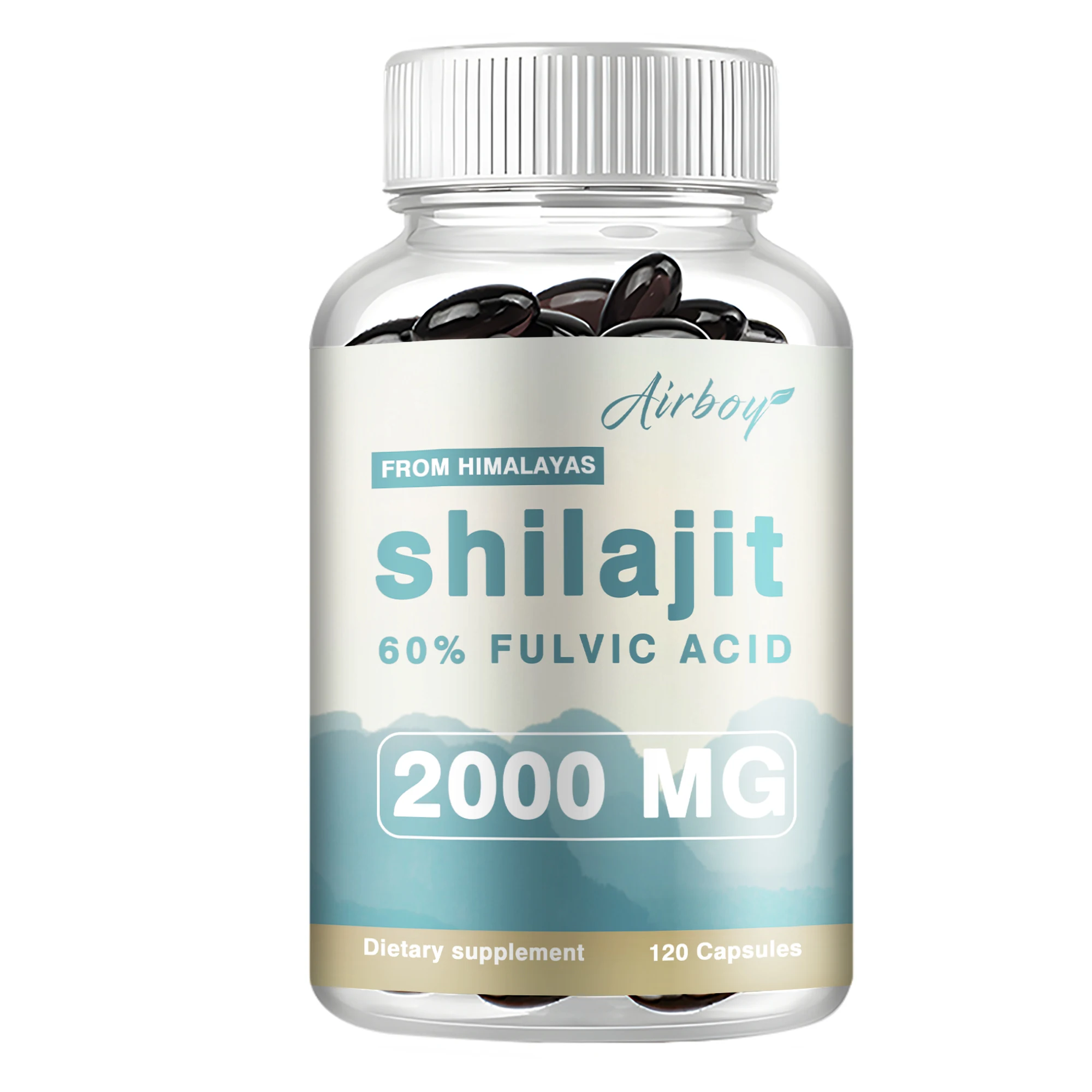 thumbnail image 1 of Shilajit: rico en ácido fúlvico natural y más de 85 minerales traza: mejora la resistencia energética y la concentración - 120 s, 1 of 5