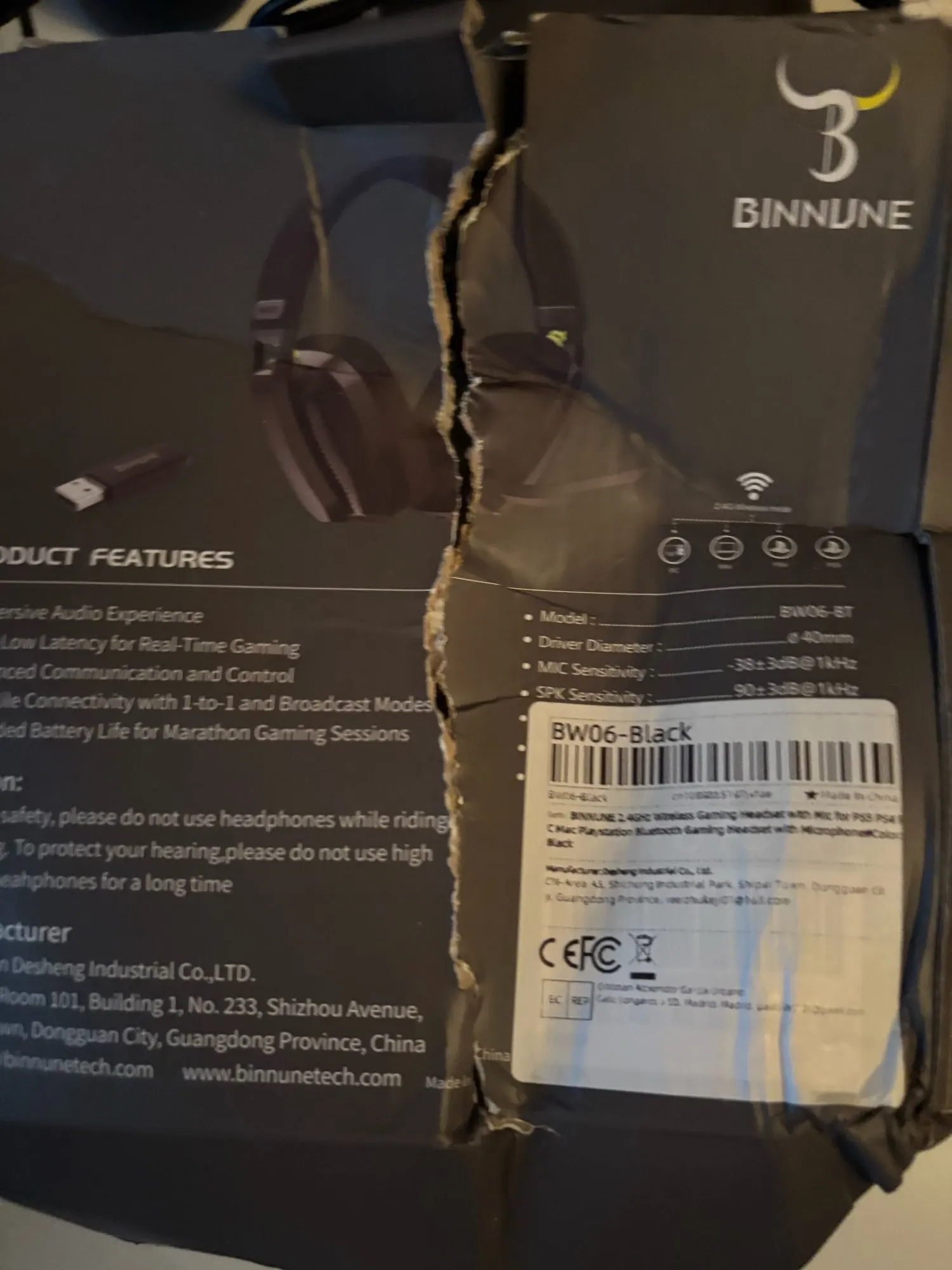 BINNUNE BW06 2,4 GHz auriculares Bluetooth Gamer con micrófono auriculares inalámbricos para juegos con micrófono para PS5 PS4 PC Mac Playstation photo review