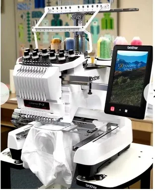 On 15 needle New Entrepreneur Pro X PR1050X Embroidery Machine