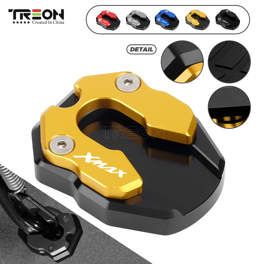 For Yamaha X-Max 300 Xmax300 Xmax 2017-2021 Cnc Aluminum Motorcycle Kickstand Enlarge Plate Pad Side Stand Enlarger