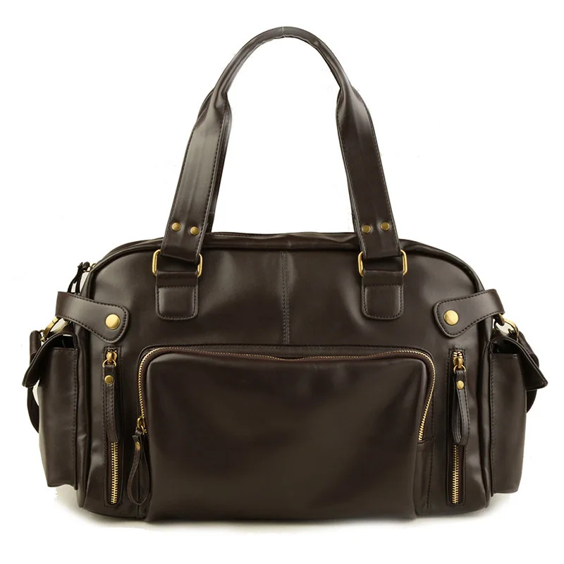 Brand Designer Travel Bag Leather Handbags Men's Casual Tote For Men Large-Capacity Portable Shoulder Bags Big Package_voghion.com