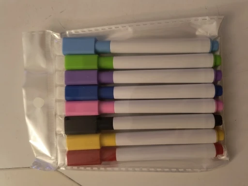 8 unids/set punta de bala 11,3*1 cm tamaño pequeño sin pizarra magnética marcadores de borrado en seco, 8 colores * 1 Uds bolígrafo magnético photo review