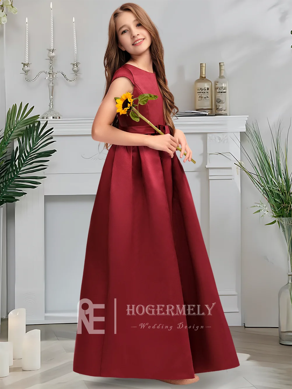 beige wedding dress bridesmaid Beige Sleeveless Satin Dress – Désir Couture main image 1
