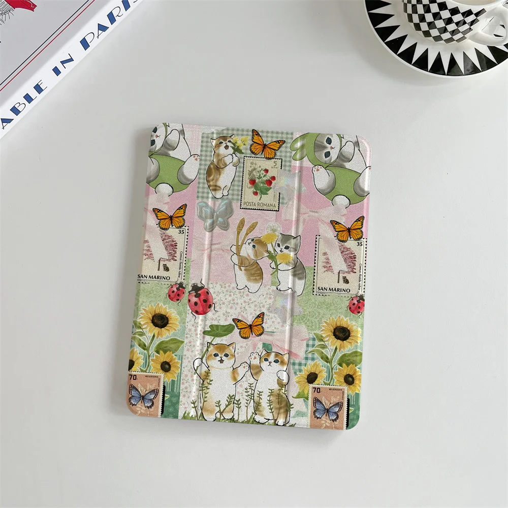 Charming Little Fresh Cat Tablet Protective Case