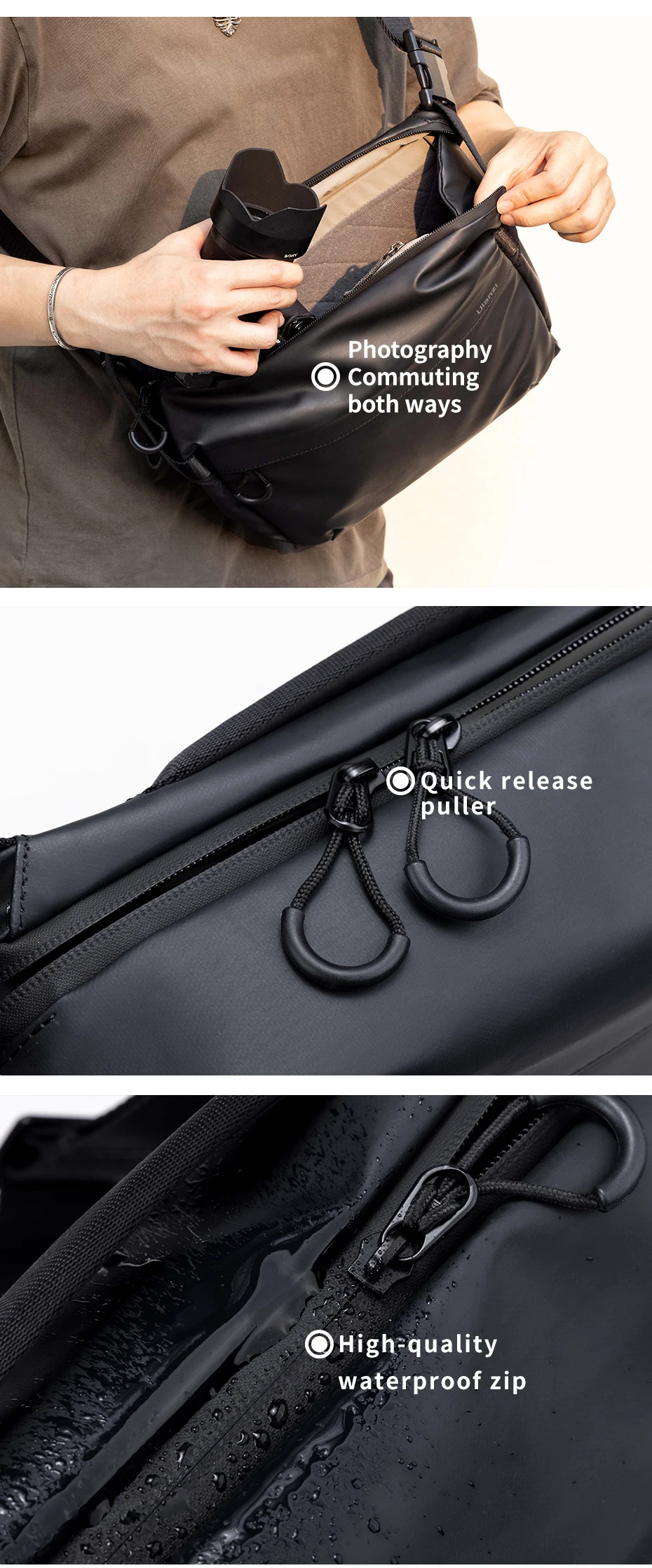 PB008 DSLR Camera Bag Waterproof Digital Camera Photography Shoulder Messenger B