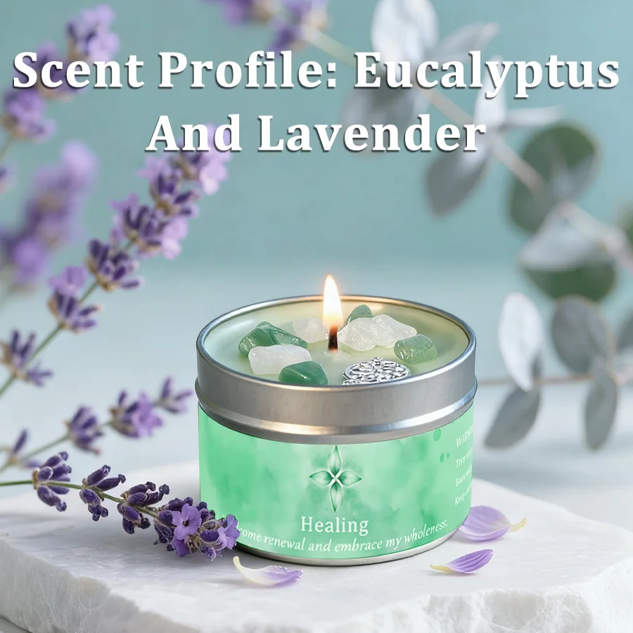 Lavender Eucalyptus Scented Candle 1