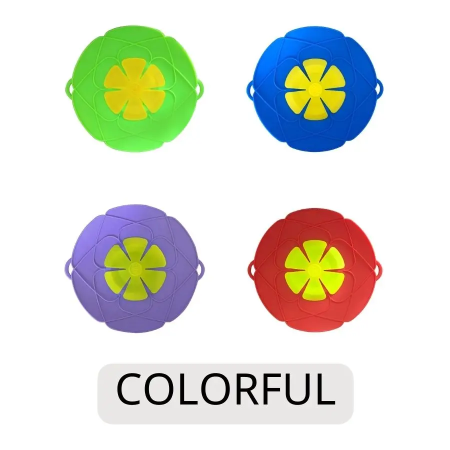Description Picture 6 of itemDetachable Silicone Spill-proof Pot Cover High Temperature Resistance Ban Be Zigzagged Dour-color Optional Home Kitchen Tool