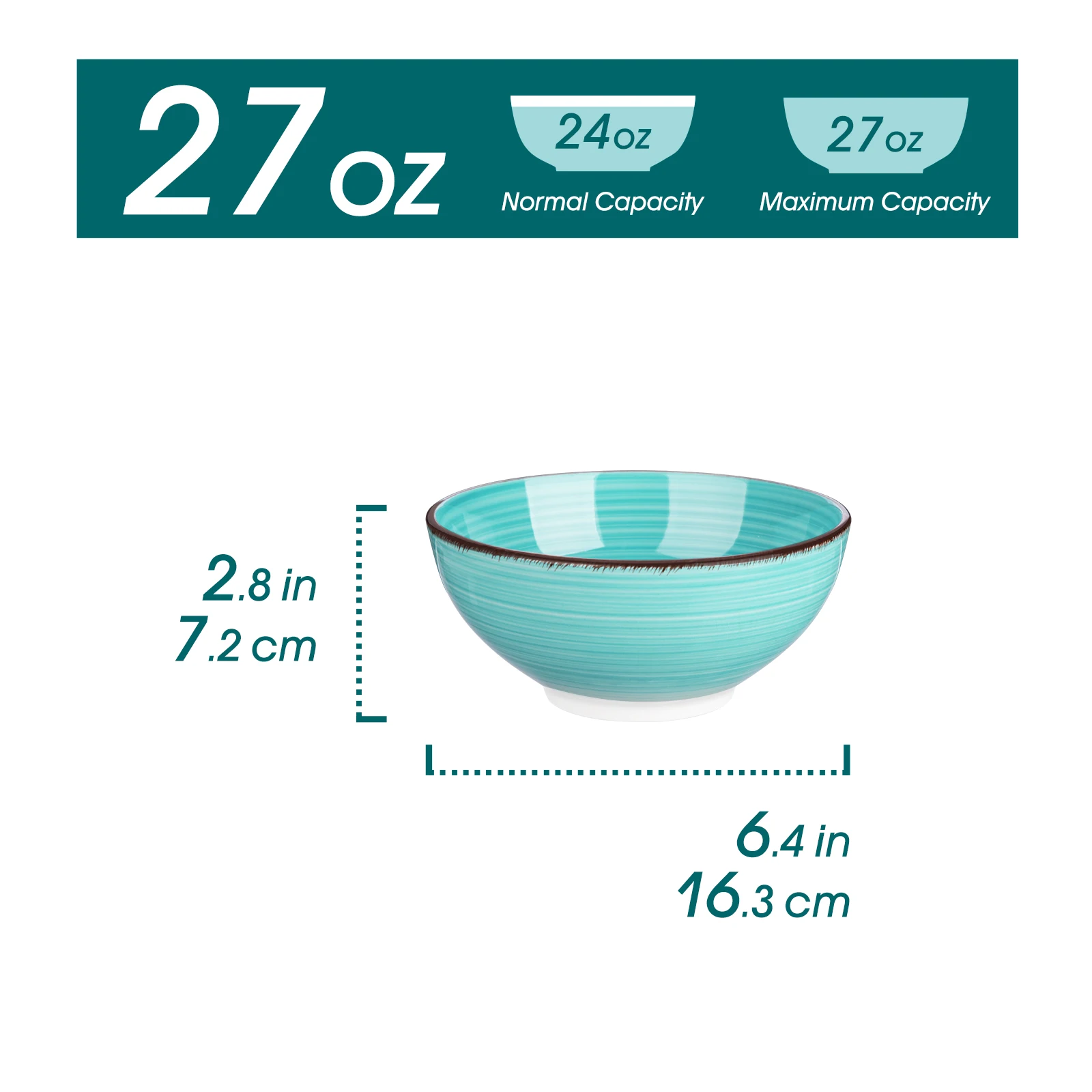 vancasso 6/12-teiliges Steinzeug-Geschirrset Bonita Mix Blau Frühstücksteller Dessertteller Müslischale Tassenset als Ersatz – Detail 4