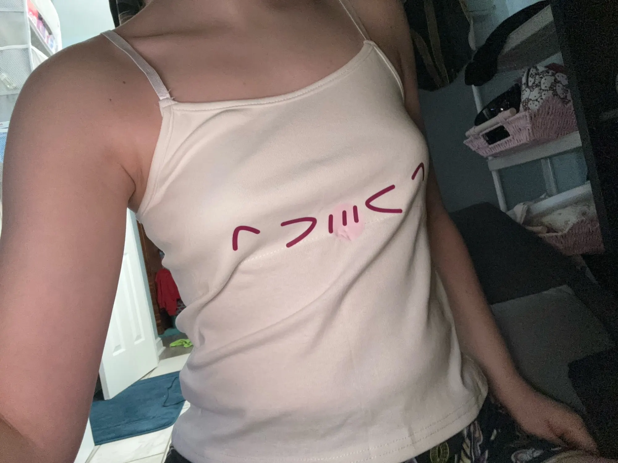 Kaomoji Sling Vest - Cutecore Aesthetic photo review