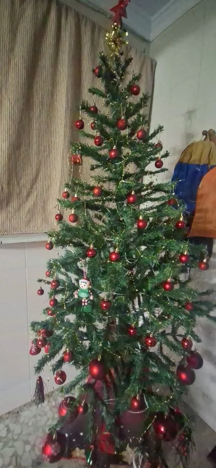 24 Uds. Bolas de Navidad de 3/4/6CM, bola grande, adornos colgantes para árbol de Navidad para decoración de fiesta, accesorios de regalos de Navidad de Año Nuevo 2025 photo review