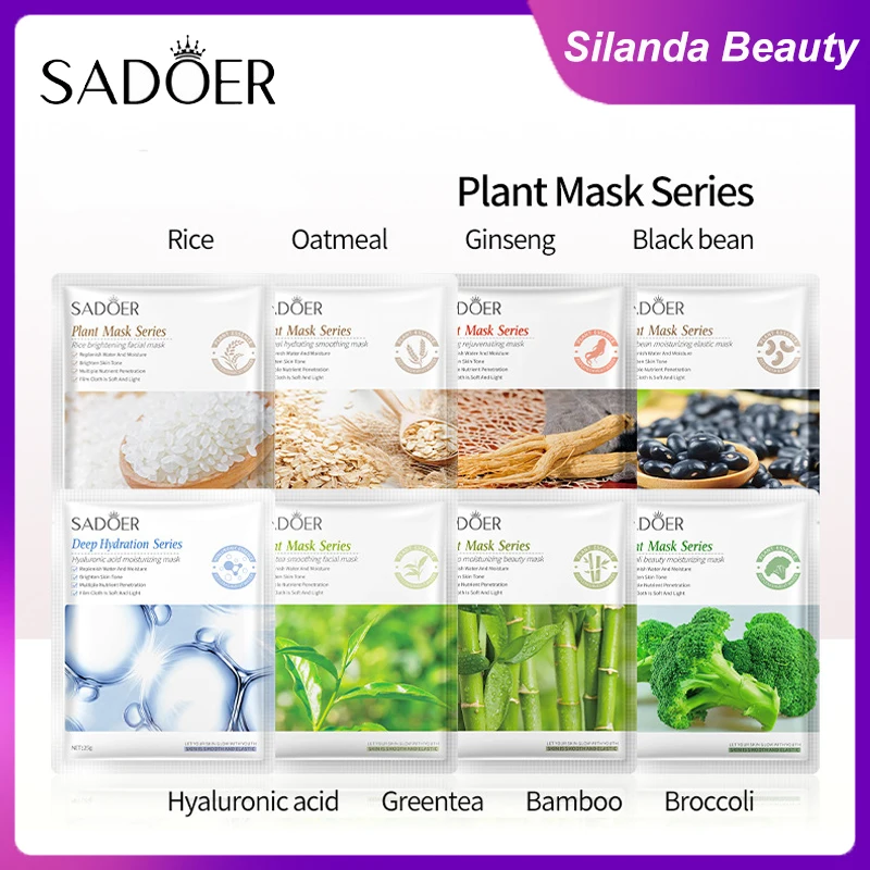 

Silanda Beauty Hyaluronic Acid Rice Moisturizing Facial Masks Oil-Control Shrink Pores Nourishing Face Wrapped Sheet 5 Pcs /Lot