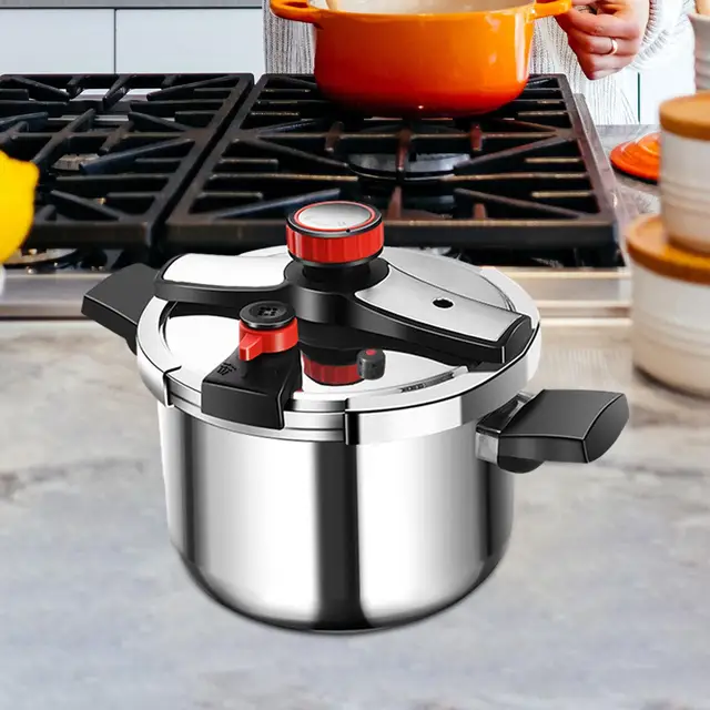 4L/6L/8L/10L/12 L Professional Stovetop Pressure 304 Stainless Steel Fast Heating Cooking Pot for Camping Family Household 2