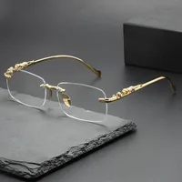 Rimless Sunglasses oval Fashion Metal Eyeglasses Women Men Shades Square Sun Glasses For Female Male Summer Traveling Oculo