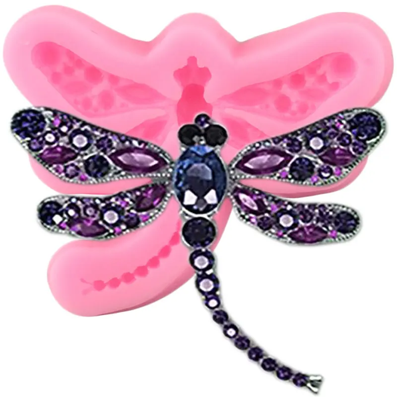 Libelle Silikon Formen Eidechse Gecko Fondant Mold Insekten Kuchen Dekorieren Werkzeuge Cupcake Topper Candy Harz Ton Schokolade Mould